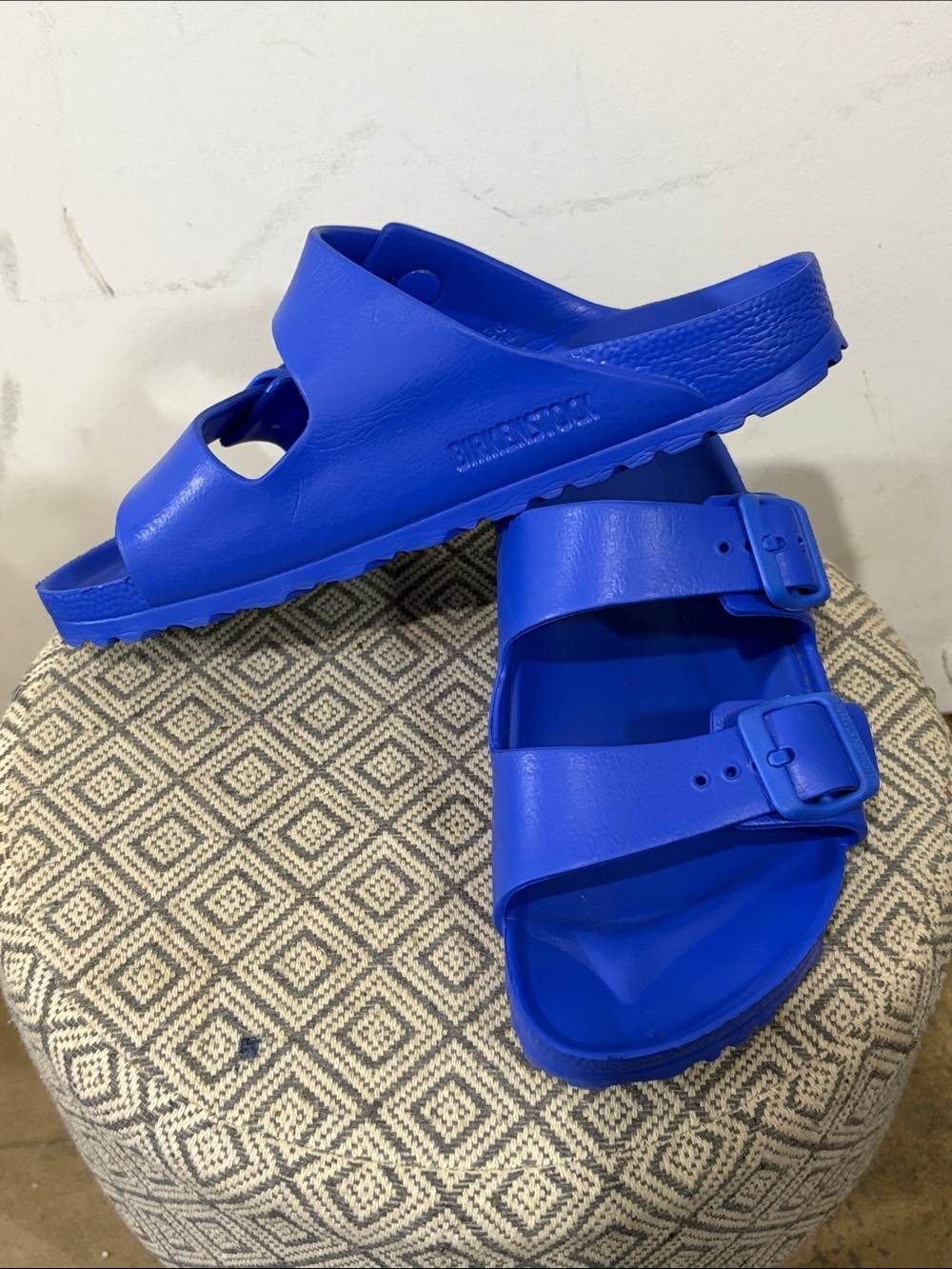 Birkenstock Arizona Essentials EVA Cobalt Blue Sandals Size 36 DISCONTINUED